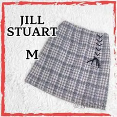 極美品 JILL STUART サイドリボン チェック柄ミニスカート