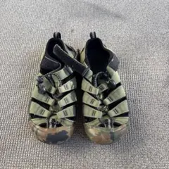 KEEN サンダル カーキ カモフラージュ柄 20cm