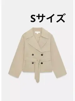 【完売品】ZARA ショートトレンチコート ショルダーパット付き Sサイズ 新品