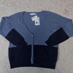 ★UR★バイカラー Vネックカーディガン ★