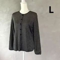 90s Yves Saint Laurent ラメ ニットカーディガン YSLのサムネイル