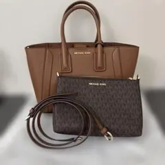 MICHAEL KORS ブラウン トートバッグ
