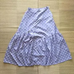 AG by aquagirl スカート　イレギュラー　水玉　ドット　紫　パステル