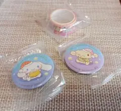 くら寿司　シナモロールコラボ　缶バッジ&マステ