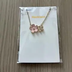 桜モチーフ ネックレス キュービックジルコニア