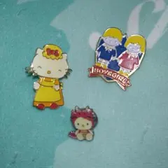 平成レトロ キティ メアリー BOY＆GIRL ピンバッジセット 辰年 サンリオ
