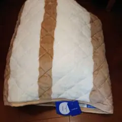 Mofua キルティング 敷きパッド ベージュ キング クイーン