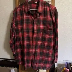 levi's 赤チェック　ネルシャツ　L