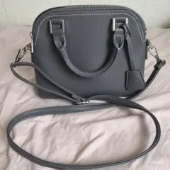 AZUL by moussy ダブルジッパーハンドバッグ グレー