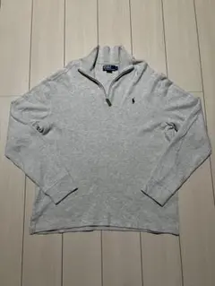 ラルフローレン　ハーフジップ　ベージュ　ポロ　コットンジャケット　茶色　薄茶