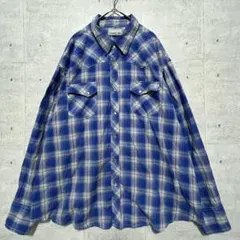 V15 ラングラー Wrangler チェック柄ウエスタンシャツ 古着 アメカジ