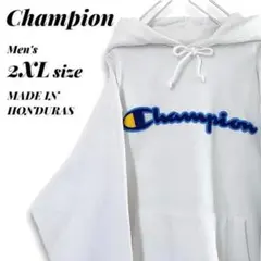 古着 チャンピオン リバースウィーブ 単色タグ 復刻 ワッペン フード パーカー