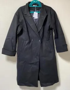 【冬物セール！】【訳あり】【新品】【フリー】チェスターコート　ブラック