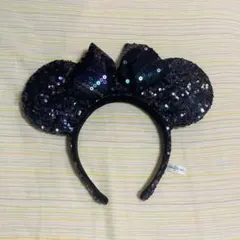 ディズニー　スパンコールカチューシャ　濃い紫