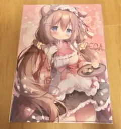 桃豆こまもち クリアファイル ここあ