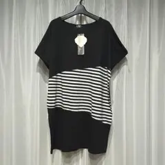 真ん中ボーダー 新品 タグ付き 4L 3L LL 向き　チュニック　と③