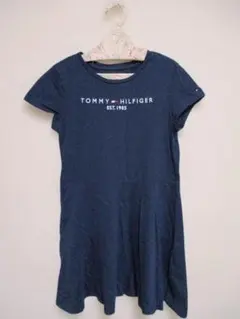 TOMMY HILFIGER 半袖Tシャツワンピース M8-10 ネイビーのサムネイル