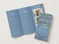 プロフィールブック　席次表　三つ折り　結婚式　ペーパーアイテム　結婚式アイテム