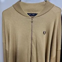 FRED PERRY ジップアップ ブルゾン ゴールドのサムネイル