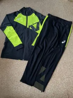 asics アシックス D2 ジャージ 上下 セットアップ 黒 S