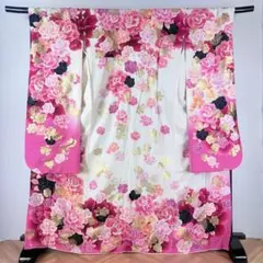 606z23☆ゆめかわ！振袖 金銀彩 地紋 メルヘン 孔雀 水色☆成人式 結婚式 606z36☆ゆめかわ！振袖 銀彩 ラメ メルヘン 水色☆状態良好 成人式
