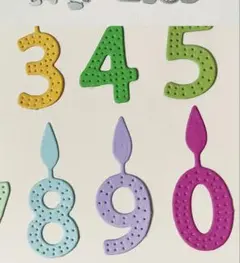 【新品未使用】数字ろうそく　カッティングダイ