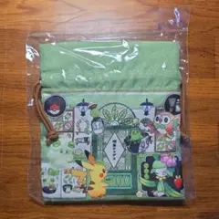 ポケモンセンター 喫茶チャデス 巾着 ポーチ ピカチュウ モクロー　マホイップ