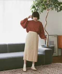 2wayボリュームショルダータックブラウス