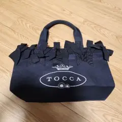 TOCCA ブラック ハンドバッグ リボン付き 撥水】BICOLOR RIBBON TOTE トートバッグ / TOCCA