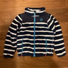 CHUMS チャムスストライプフリースジャケット ネイビー/ホワイト
