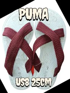 ​【新品未使用】PUMA nuala ビーチサンダル バーガンディ 25cmのサムネイル