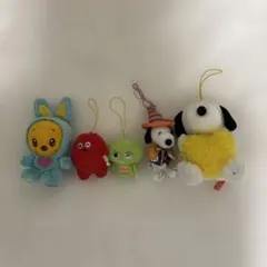【4/15まで】スヌーピー、ガチャピン、ムック5体セット