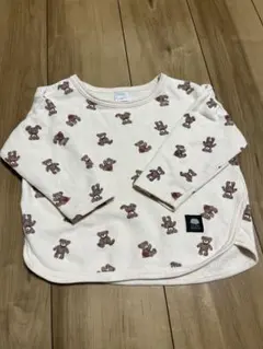 【futa futa】クマ柄 長袖カットソー 100