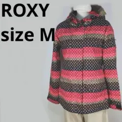 【美品】ROXY スノーボードウェア　ジャケット　Mサイズ　ピンク　ドット　上