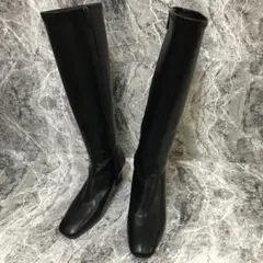 〈美品〉LE TALON GRISE 【22.5】ロングブーツ サイドジップ 黒