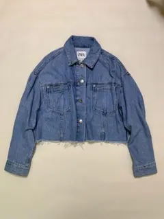 zara デニムジャケット カットオフ ショート丈 即購入⭕️