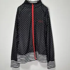 【billabong】水玉ラッシュガード ブラック ジップ 野外アクティビティM
