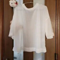 Samansa Mos2 blue シアーカットソー ホワイトのサムネイル