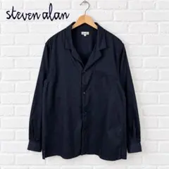 Steven Alan キュプラ オープンカラーシャツ M 日本製　光沢