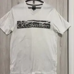 Calvin Klein Vネック Tシャツ ホワイト Lサイズ