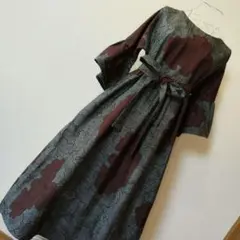 ♥️大島紬着物リメイク♥ワンピース♥ハンドメイド