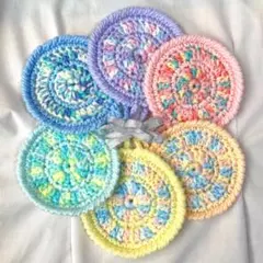 アクリル　エコ　タワシ　パステルアソート　6枚