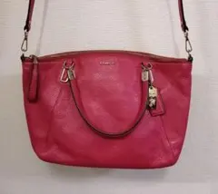 お値下げ コーチ ショルダーバッグ ミニケルシー サッチェル ピンク 定番