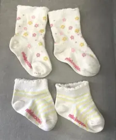 ミキハウスベビー靴下 2足SET