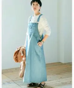 Samansa Mos2 デニムサロペット ロング