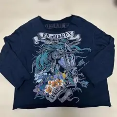 00s ED HARDY ホース　ラインストーン ロンTのサムネイル