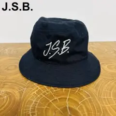 バケットハット　J.S.B. ロゴ刺繍入り　ブラック　黒　バケハ