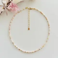 ♦︎淡水パール♦︎ ナチュラル　マルチカラー　シンプル　ケシパール　バロックパール
