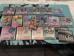 ワンピースカード引退品 赤青エース 赤緑ルフィ リーダーパラレル 構築