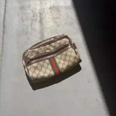 90s OLD GUCCI イタリア製　ハンドバッグ　ポーチ　総柄　モノグラム